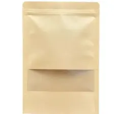 クラフト紙 窓付き ジップ袋 9枚セット