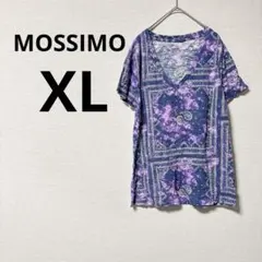 一点もの✨ MOSSIMO 【XL】 紫系 Vネック Tシャツ 半袖 柄もの