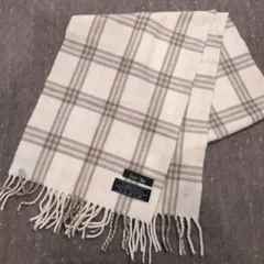 East Boy チェック柄ラムウールマフラー