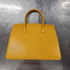 イエロー ハンドバッグ 内ポケット付き　ハンドメイド