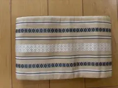 K*U様 半幅帯 ベージュと紺　博多織