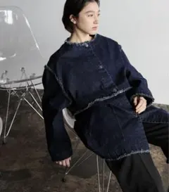 select moca 2wayデニムジャケット インディゴブルー