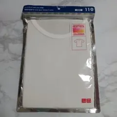 新品ユニクロ キッズ ヒートテック UネックT（半袖）110cm ホワイト