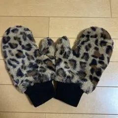 ヒョウ柄ファーミトン