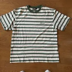 XLARGE ボーダー Tシャツ グリーン Lサイズのサムネイル