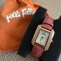 Folli Follie 腕時計 くすみピンク レザーベルト 未使用のサムネイル