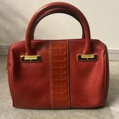ランセル　ミニボストンバッグ　赤　美品　レディースバッグ
