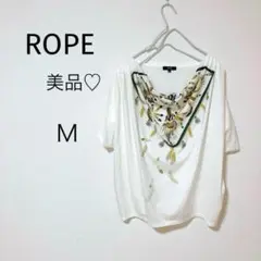 美品♡ROPE ロペ　半袖カットソー　羽　Tシャツ　チュニック　Ｍサイズ