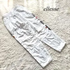 Z4【エレッセ】シャカシャカパンツ　ダブルニー　白　刺繍ロゴ　M スポーツ