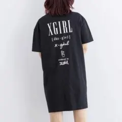 X-girl エックスガール 半袖　Tシャツ　ワンピースブラック 黒　ロゴ