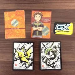 ポケモンカード デッキシールド 墨絵列伝 レックウザ ピカチュウ GXマーカー