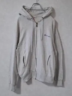 Champion US グレー ジップアップパーカー Lサイズ