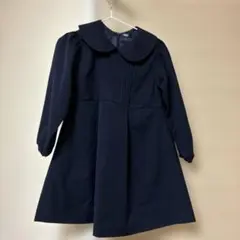 ネイビー 長袖 ワンピース 100cm 発表会　入園、卒園など