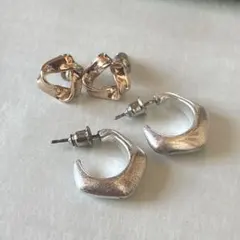 ピアス 2点セット ゴールド シルバー