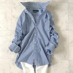 美品♪ポロラルフローレン SLIM STRETCH ストライプシャツ ポニー刺繍