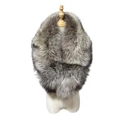 未使用級✨ SAGA FOX シルバーフォックス ショール 本毛皮 銀タグ