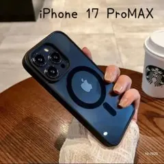 iPhone17ProMax ケース ブラック クリア ワイヤレス充電 シンプル