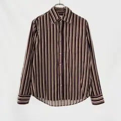 TAKEO KIKUCHI ストライプシャツ コーデュロイ 長袖 2 綿100