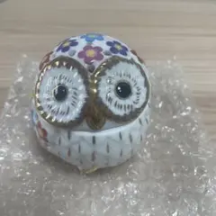フクロウ 陶器製 置物 小物入れ | Mercari