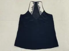 (L08046）BCBG MAXAZRIA LENOR バックレースシルクキャミのサムネイル