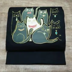 未着用 仕立て上がり 名古屋帯 ハロウィン かぼちゃ 星 蝙蝠 着物 063w 