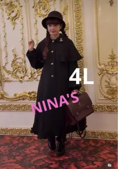 しまむら しまみさ 青木美沙子 ニナス コラボ ケープコート ブラックLL