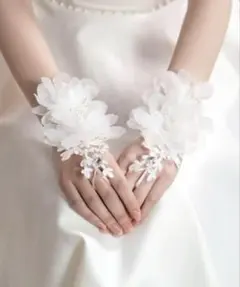 ウェディンググローブ 結婚式 レース フィンガーレス 卒業式 和装 ダンス 舞台