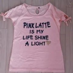 Tシャツ女の子160ピンクラテ