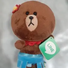LINE FRIENDS BROWN ぬいぐるみ フラダンスのサムネイル