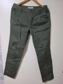 オリーブグリーン カジュアルパンツ Lサイズ
