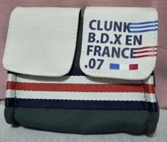 ​美品 CLUNK クランク ゴルフ ポーチ トリコロール 距離計入れ