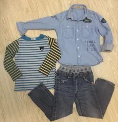 ミキハウス ダブルビー キッズ服 3点セット 110cm