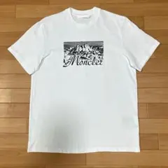 新品同様☆ モンクレール ワッペン ロゴ ホワイト M Tシャツ 5S422