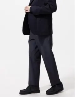 UNIQLO メンズ スマートアンクルパンツ ブラック　M