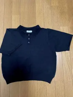 〈しまむら〉美品★Helm半袖ニットポロシャツ
