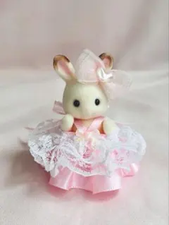 ミニチュアドール　シルバニア　赤ちゃん　プリンセスドレス　スイートハートピンク