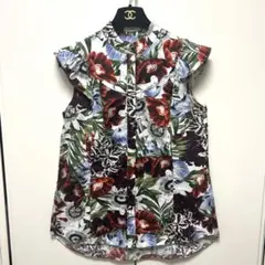 極美品❤️ロイスクレヨン DOTフラワートップス ドット 花柄 近年