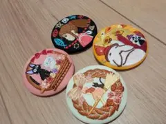 ジブリ刺繍デザインバッジ4個セット