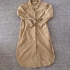UNIQLO ブラウン シャツワンピース 長袖