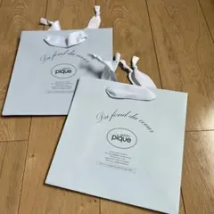 ジェラートピケ　ショッピングバッグ 2個セット