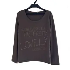 RELACHE 長袖Tシャツ　文字ロゴ　カーキ