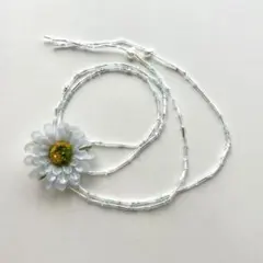 ロングネックレス　フェアリーグランジ　森ガール　ウィッシュコア　Y2K フラワー