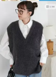 美品　最終値下げ！Discoat　フェザーヤーンチュニックベスト