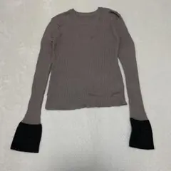 コロニートゥーワンスリーナイン ニット セーター バイカラー ブラウン ネイビー