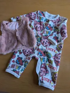 ベビーロンパース　ベスト　2点セット　冬