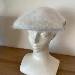 新品タグ付き　KANGOL ファーハンチング ホワイト/ライトグレー系 L相当