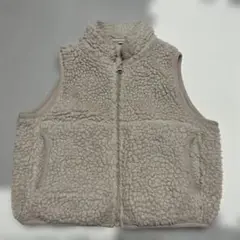 無印良品　ベージュ ボアベスト 80サイズ