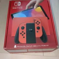 Nintendo Switch 有機EL マリオレッド　ジョイコン片方色違い