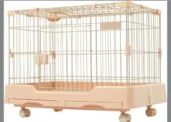 小動物用ケージ キャスター付き ベージュ