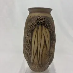 希少 オーストラリア製 WARTOOK POTTERY ユーカリ レリーフ 花瓶 希少 オーストラリア製 WARTOOK POTTERY ユーカリ レリーフ 花瓶